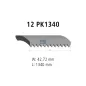 Courroie multi-nervures, 12 PK, L: 1340 mm, W: 42.7 mm, 12PK1340 Pour Others - Volvo - ZG - 12PK1340 - 8550601