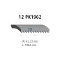 Courroie multi-nervures, 12 PK, L: 1962 mm, W: 42.7 mm, 12PK1962 Pour MAN Chassis, D-engines, G/M/F 90, Lion's, L/M/F/E 2000