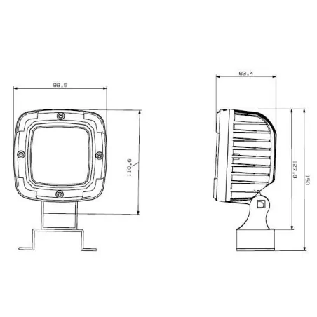 Faro da lavoro 9 LED da 10 a 30 Volt