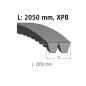 Courroie trapézoïdale composite, L: 2050 mm, XPB2050, 2 belts Pour Mercedes-Benz - 0129975792 - A0129975792.