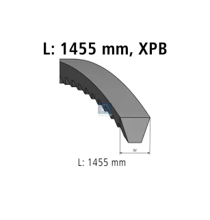 Courroie, L: 1455 mm, XPB1455 - 4768023000 - A4768023000