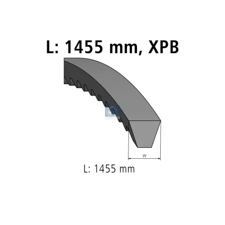 Courroie, L: 1455 mm, XPB1455 - 4768023000 - A4768023000