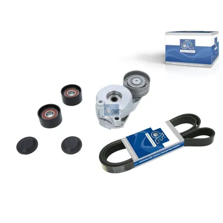 Kit de tendeur de courroie, courroie multi-nervures Pour Setra ComfortClass, MultiClass, TopClass - 0009970196S - 0019937596S.