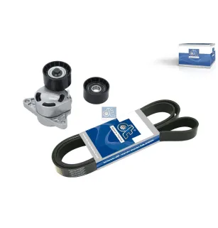 Kit de tendeur de courroie, avec courroie multi-nervures - 7700109477S