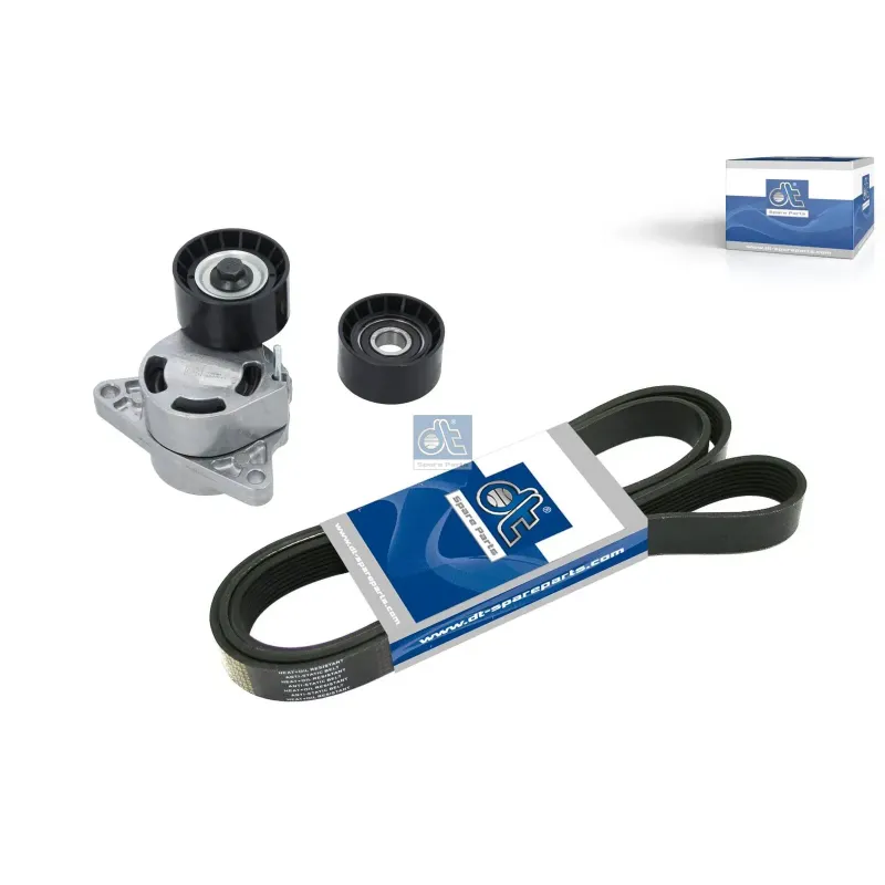 Kit de tendeur de courroie, avec courroie multi-nervures - 7700109477S