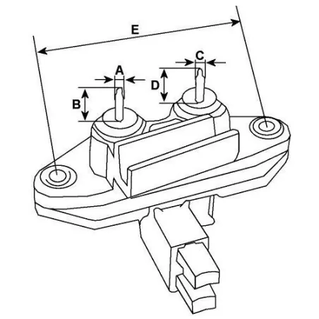 Régulateur Pour Alternateur Bosch 0120489565, 0120489566, 0120489583, 0120489584.