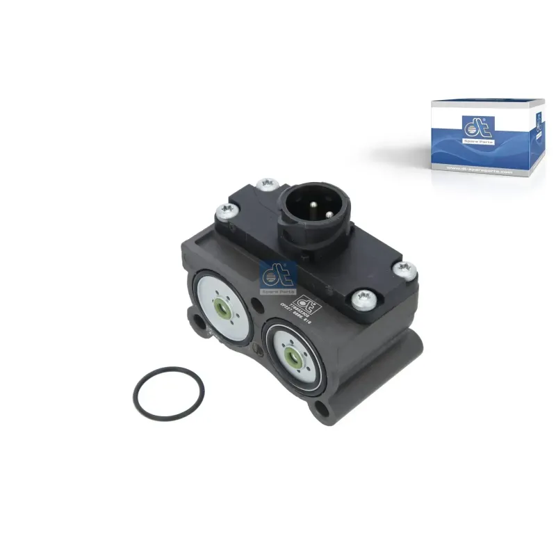 Valve à double pour Mercedes-Benz Actros 1, Actros 2, Actros 3, Atego 1, Atego 2, Axor, Econic 1, Unimog Valve à double pour Mercedes-Benz Actros 1, Actros 2, Actros 3, Atego 1, Atego 2, Axor, Econic 1, Unimog