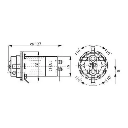 Pompe éléctrique d'alimentation 12 volts 120L/H