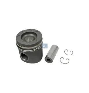 Piston, complet avec segments, D: 128 mm, L: 141,8 mm Pour MAN Chassis, D-engines, G/M/F 90, Lion's, L/M/F/E 2000, N-Busse