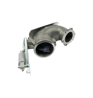 Collecteur d'échappement, avec volet de frein d'échappement pour MAN Chassis, D-engines, G/M/F 90, Lion's, L/M/F/E 2000