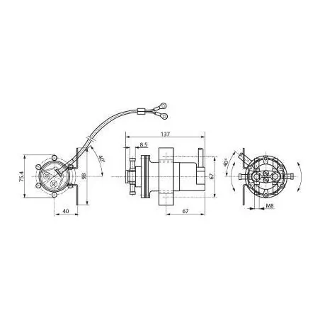 Pompe carburant universelle 12 volts