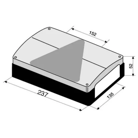 Fanale posteriore compatto con lampadine - 12 Volt - 235 x 135 x 52 mm 5 funzioni destro