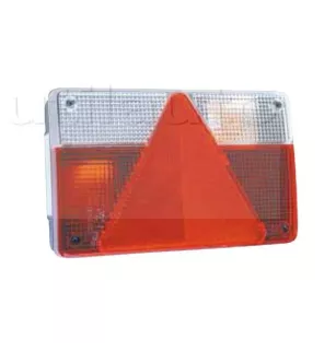 Compact rear light with bulbs - 12 Volts - 235 x 135 x 52 mm