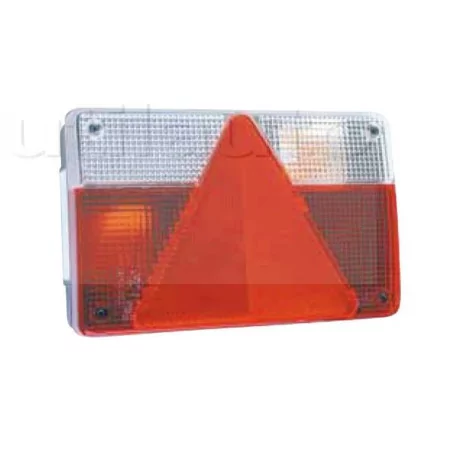 Compact rear light with bulbs - 12 Volts - 235 x 135 x 52 mm