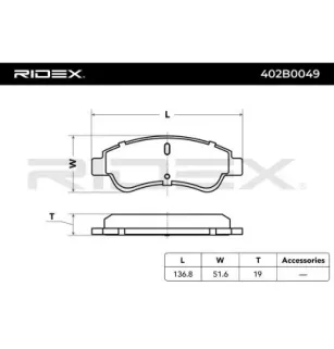 Pastilla de freno para CITROËN, DS, FENGSHEN, OPEL, PEUGEOT 425338, 1617282980, 425341, 425342
