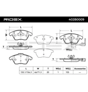 Plaquettes de frein pour AUDI, RENAULT, SEAT, SKODA, SKODA (SVW), VW, VW (FAW), VW (SVW)- 5K0698151B, 1TD698151