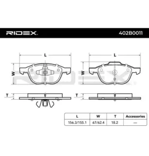 Plaquettes de frein pour EICHER, FORD, FORD (CHANGAN), FORD AUSTRALIA, MAZDA, MITSUBISHI, NISSAN, VOLVO- 31341301, 307936180