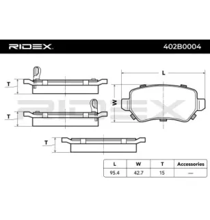 Plaquettes de frein pour EICHER, GENERAL MOTORS, HYUNDAI, KIA, OPEL, SATURN, VAUXHALL- 1605233 93190577