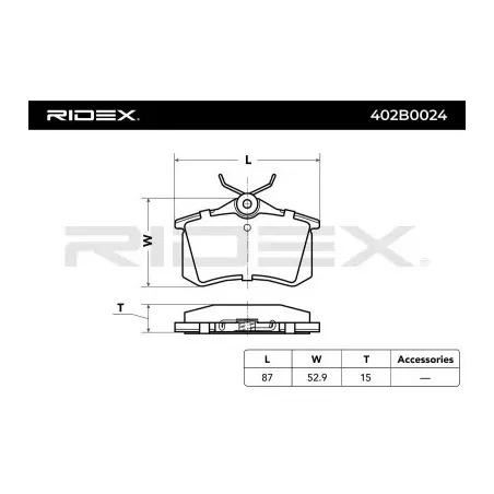 Plaquettes de frein pour AUDI, CITROËN, MG, OSCA, PEUGEOT, RENAULT, SEAT, SKODA, VAG, VW- 1JD698451, 1H0698451G