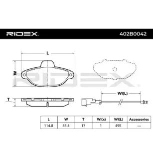 Plaquettes de frein pour FIAT, FORD, FORD MOTOR COMPANY, FORD USA, LANCIA- 77362345, 77362248, 77362185, 71770985, 71737179