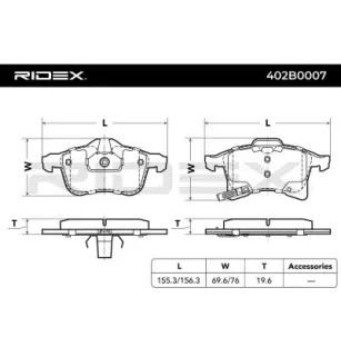 Plaquettes de frein pour AC, CHEVROLET, GENERAL MOTORS, OPEL, SATURN, VAUXHALL- 93176115, 9195145, 93176429, 093186713