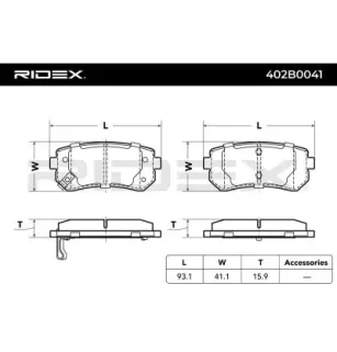 Plaquettes de frein pour HYUNDAI, HYUNDAI (BEIJING), KIA, KIA (DYK)- 583021XA30 58302B3A00