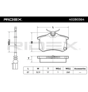 Plaquettes de frein pour AUDI, SEAT, SKODA, VW- 6Q0698451, 1K0698451C, 6Q0698451B, 1J0698451J, 6X0698451