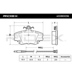 Plaquettes de frein pour ALPINE, CITROËN, DACIA, EICHER, LIFAN, PEUGEOT, RENAULT- 7701203777, 7701204357, 7701205411