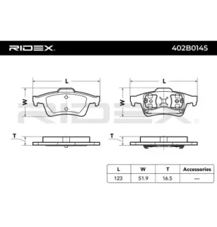 Plaquettes de frein pour DAIMLER, FORD, JAGUAR, NISSAN, OPEL, OSCA, RENAULT, SAAB, VAUXHALL, VOLVO- 30736610, 30742031 8683615