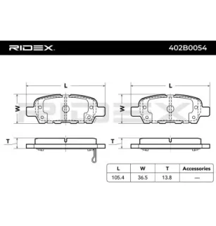 Plaquettes de frein pour FENGSHEN,INFINITI, MITSUBISHI, NISSAN, SAMSUNG, SUZUKI VENUCIA- D40602FL0A