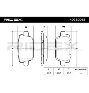 Plaquettes de frein pour FORD, FORD (CHANGAN), LAND ROVER, PROTON, VOLVO- 30794553, 30742490 30671576