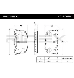 Plaquettes de frein pour CITROËN, HSV, PEUGEOT, RENAULT- 8671016194, 8671014269, 8671016190, 8671000303, 7701207034, 7701204664