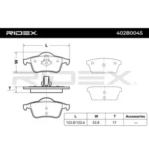 Pastiglie freno per VOLVO-272399, 2723997, 272944, 274334, 30648382, 306483820, 30681695