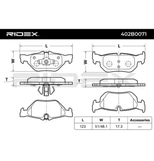 Plaquettes de frein pour BMW 34121288891, 34121288892, 34121288893, 34121288894, 34212288891, EICHER- 101110599