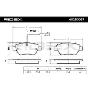 Plaquettes de frein pour ALFA ROMEO, CITROËN, FIAT, PEUGEOT, RENAULT- 8660004719 8671016681