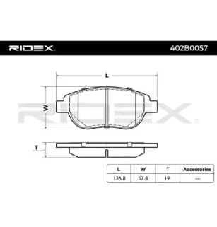 Plaquettes de frein pour CITROËN, CITROËN (DF-PSA), FIAT, LANCIA, PEUGEOT, PEUGEOT (DF-PSA)- 425436, ZQ92190580 ZQ92341380