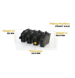 Pastiglie freno per MERCEDES-BENZ- 0034202520, 0034202620, 0034204520, 0034205920, 0034206020, 0034209520