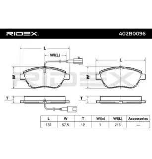 Plaquettes de frein pour ALFA ROMEO, EICHER, FIAT, GENERAL MOTORS, LANCIA, OPEL PEUGEOT- 425408