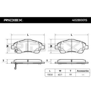 Plaquettes de frein pour TOYOTA- 0446505130, 0446505131, 0446505140, 0446505150, 0446505170, 0446505190