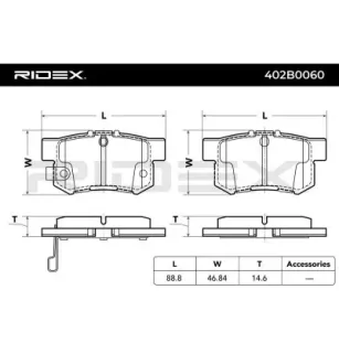 Plaquettes de frein pour ACURA, EICHER, HONDA, ISUZU, MG, SUZUKI SUZUKI (CHANGAN)- 5520056K00R04