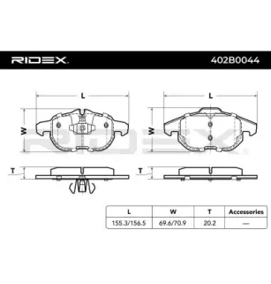 Plaquettes de frein pour CHEVROLET, FIAT, HOLDEN, OPEL, SAAB, SCANIA, VAUXHALL- 01605098, 01605137, 093172174, 093172950