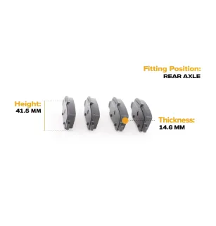 Pastilhas de freio para MERCEDES-BENZ-1684200420, 1694200420, 1694201120, 1694201420, 1694201720, 4144200120