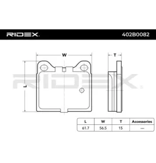 Plaquettes de frein pour ALFA ROMEO, AUDI, FORD, MASERATI, MERCEDES-BENZ, OPEL, PEUGEOT, SATURN, VW- 311698151E