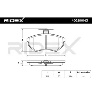 Plaquettes de frein pour AUDI, CHERY, SEAT, VW- 357615115A, 357615115B, 357698151B, 357698151, 437698151 8D0698151L