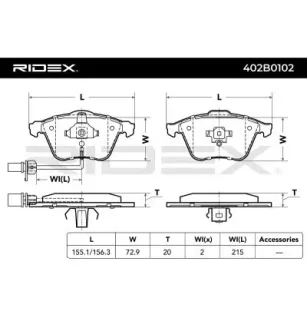 Plaquettes de frein pour AUDI, SEAT, SKODA, VAG, VW- 480698157R, 4F0698151Q, 4F0698151K 8E0698151AA