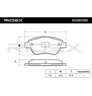 Plaquettes de frein pour FIAT, GENERAL MOTORS, OPEL, PROTON, VAUXHALL- 01605184, 1605357, 1605184, 01605357, 095521571