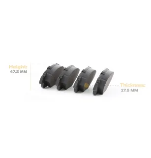 Brake pads for AGCO ALLIS, CITROËN, FIAT, GEELY, OPEL, PEUGEOT, PIAGGIO, RELIANCE, TOYOTA, TVR, WIESMANN- 044650H031