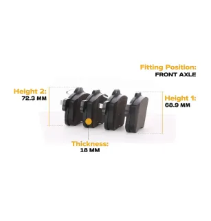 Pastilhas de freio para VOLVO-272401, 2724011, 274335, 2743359, 30648385