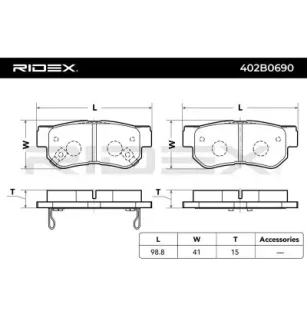 Plaquettes de frein pour EICHER, HYUNDAI, KIA SSANGYONG- 4841321B10