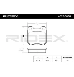 Plaquettes de frein pour OPEL, SAAB, SATURN, VAUXHALL- 90273260, 90421526, 90540177, 91145710, 9192126, 1605617